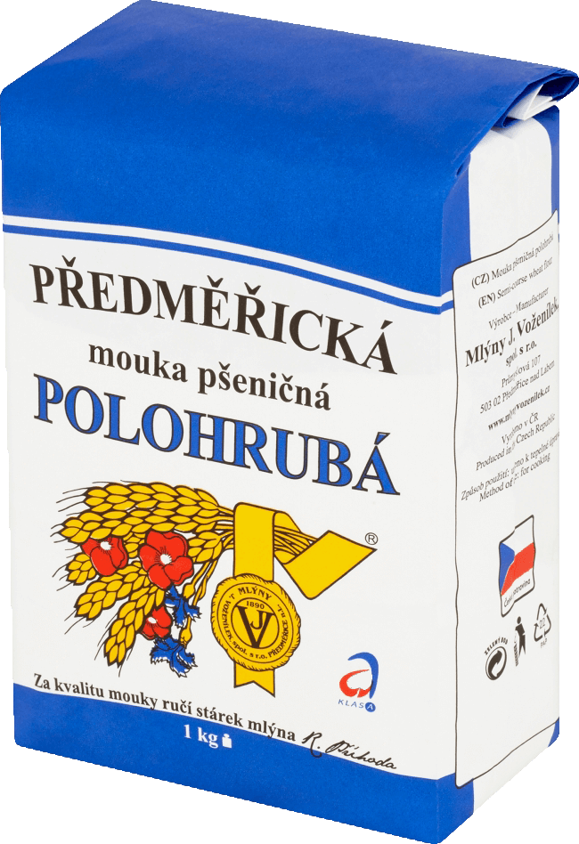 Mouka polohrubá